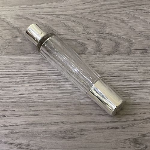 Victorian Silver and Glass Hip Flask, Sampson Mordan