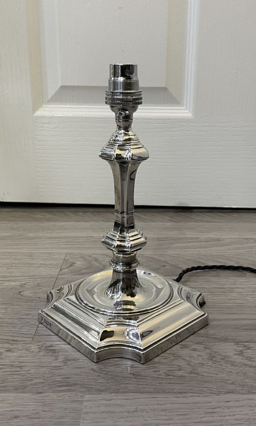 George V Solid Silver Table Lamp, 1927