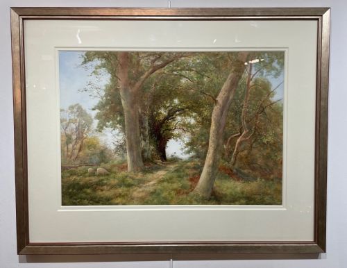 James Aitken Watercolour, Isle of Man Landscape, Ballasalla.