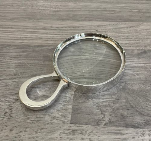 Large George V Silver Magnifying Glass by Lawrence Emanuel