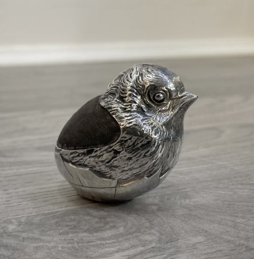 Edwardian Silver Pin Cushion by Sampson Mordan