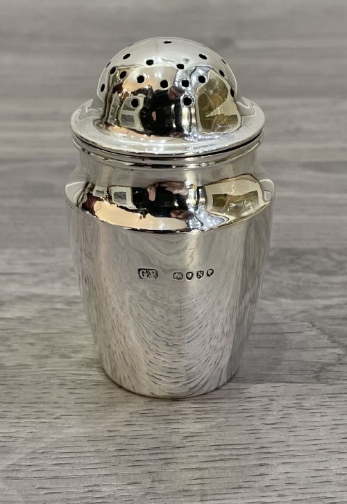 Quality Victorian Solid Silver Pounce Pepper Pot, 1888