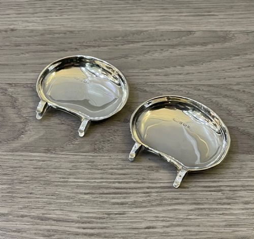 Pair Edwardian Silver Pip Trays by Hilliard & Thomason