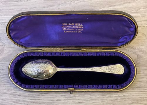Victorian Silver Spoon in Fitted Case, Chester