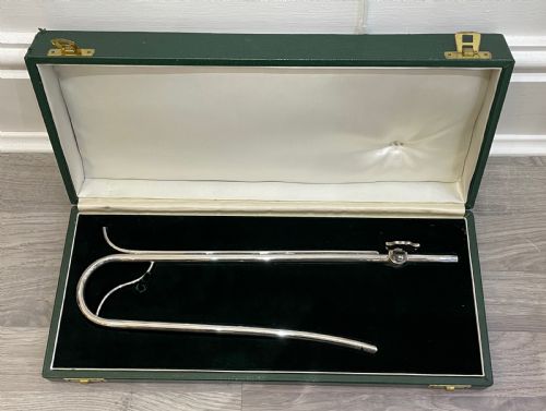 Solid Silver Wine Siphon by William Comyns