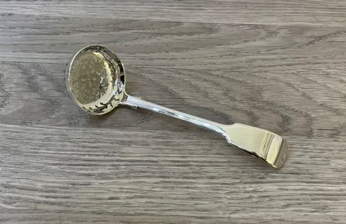 Victorian Silver Sugar Sifter Spoon, London 1866 by Chawner & Co