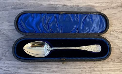 Victorian Silver Spoon in Fitted Case, Chester