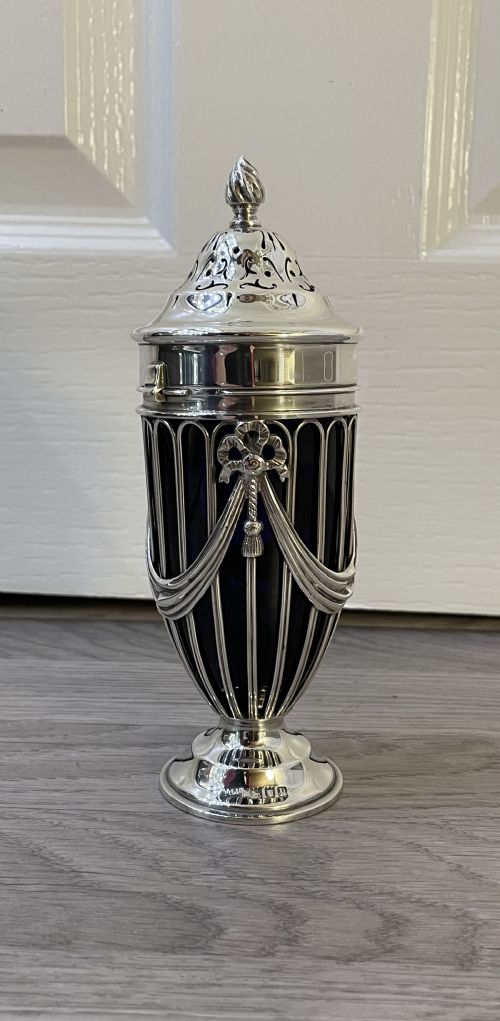 Quality Edwardian Silver Sugar Caster, 1910