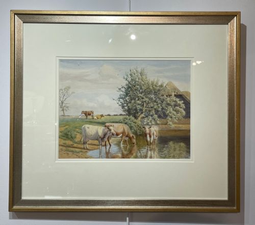 William Sidney Cooper (1854-1927) Watercolour, Cattle