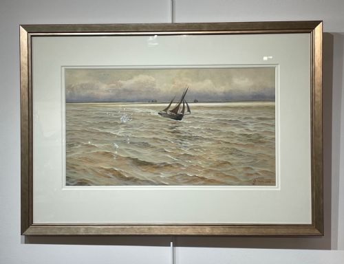 fig 1. James Aitken Marine Watercolour, dated 1886
