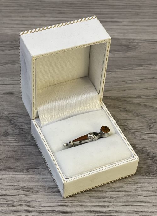 Edwardian Silver Scottish Sgian Dubh Brooch