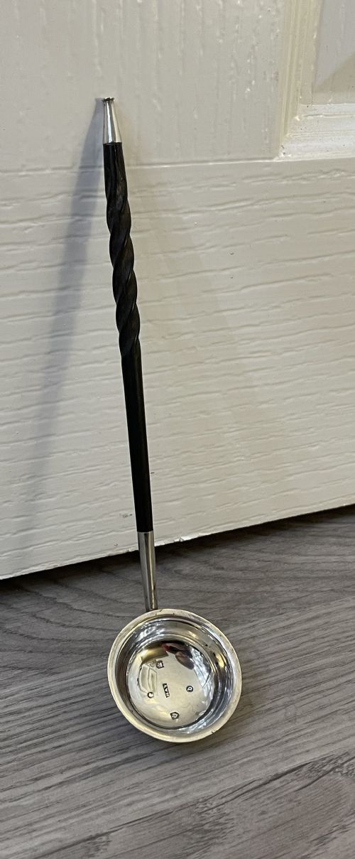 Victorian Scottish Silver Toddy Ladle, 1885
