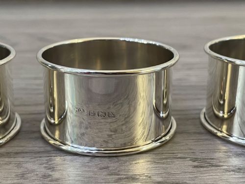 fig 1. Set of Six Solid Silver Napkin Rings, 1922