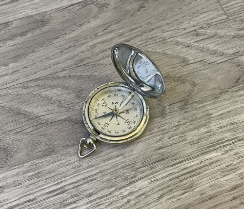 Silver Plated Pocket Compass