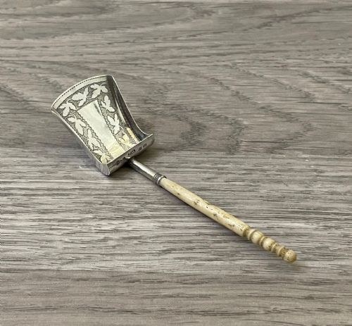 George III Silver Caddy Spoon by William Pugh