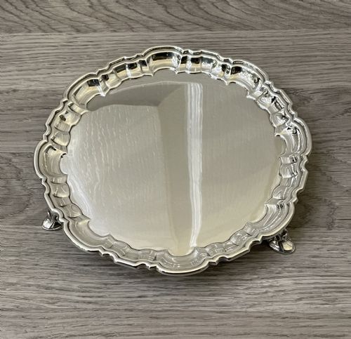 Quality Solid Silver Card Tray Salver by Elkington