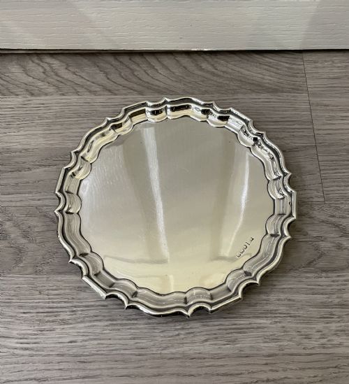 Quality Solid Silver Card Tray Salver by Walker & Hall