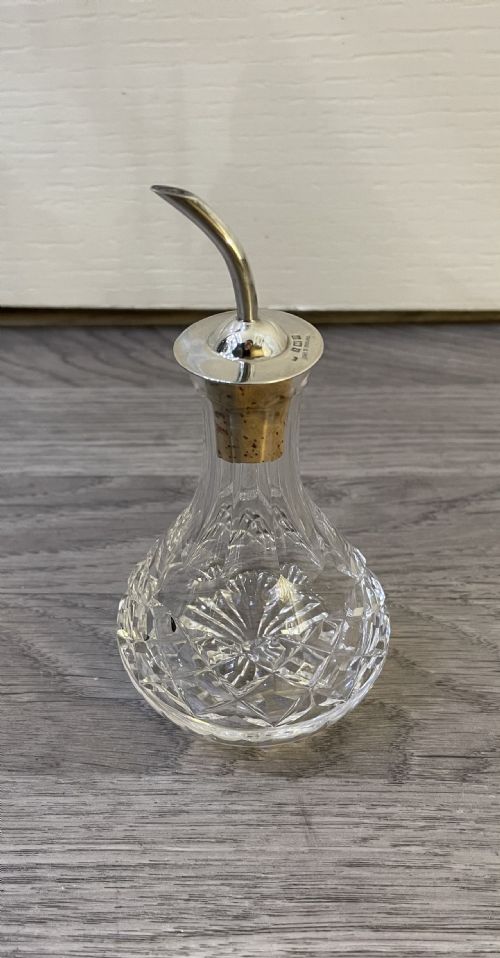 Solid Silver and Cut Glass Angostura Bitter Bottle