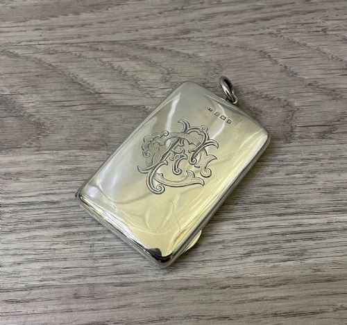 Quality Edwardian Solid Silver Fitted Wallet