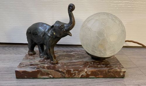 French Art Deco Elephant Mood Lamp