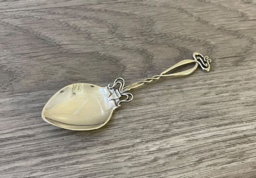Wonderful Art Nouveau Silver Jam Spoon by Levi & Salaman