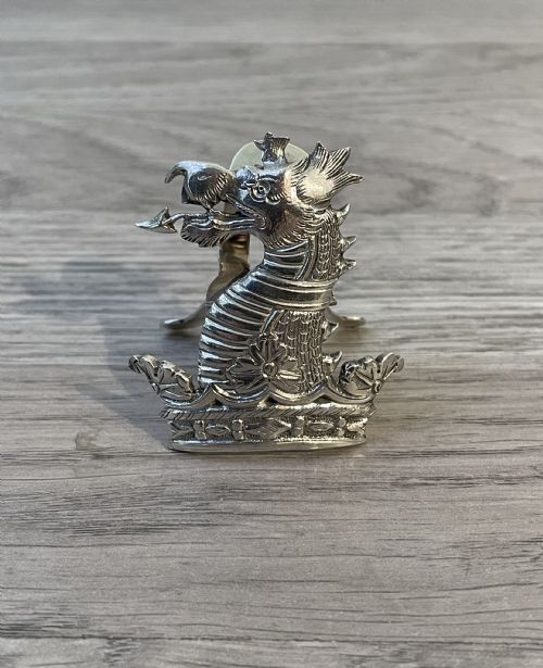 Rare Edwardian Silver Menu Card Holder