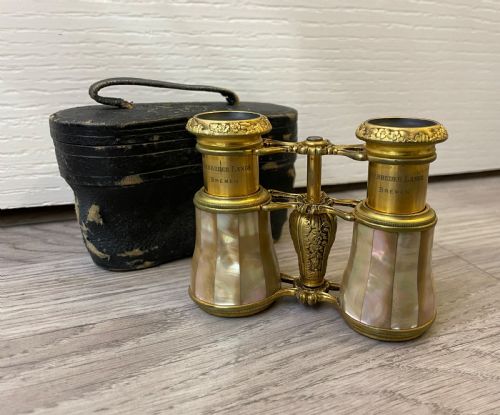 fig 1. Pair of French Mother of Pearl Opera Glasses