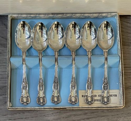 Quality Set of Six Silver Teaspoons, Kings Pattern