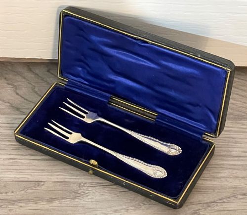 Pair of Edwardian Solid Silver Pickle Forks