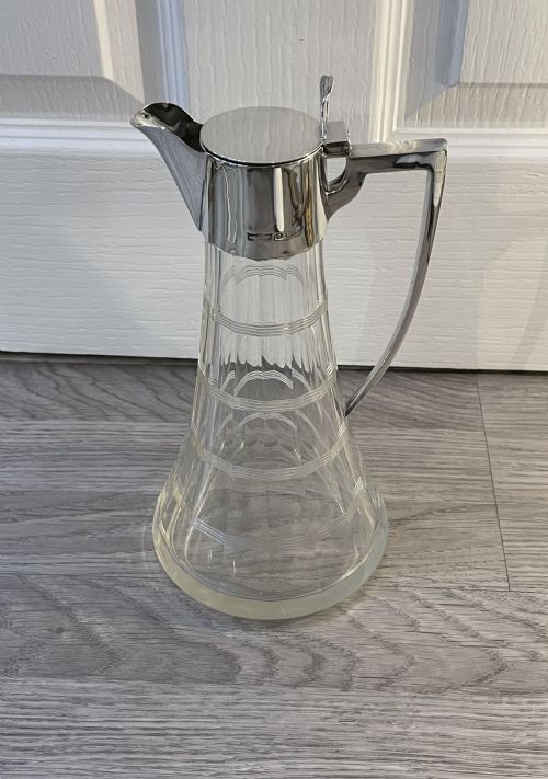 Edwardian Silver Mounted Claret Jug, 1907