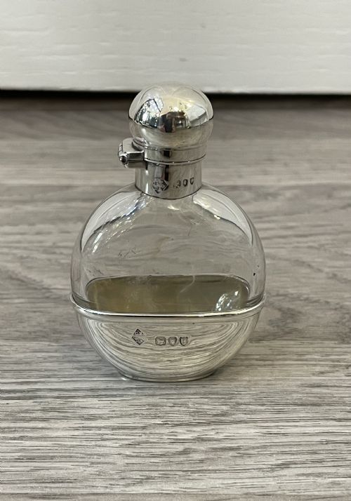Victorian Miniature Pocket Hip Flask 1895 by George Betjemann & Sons.