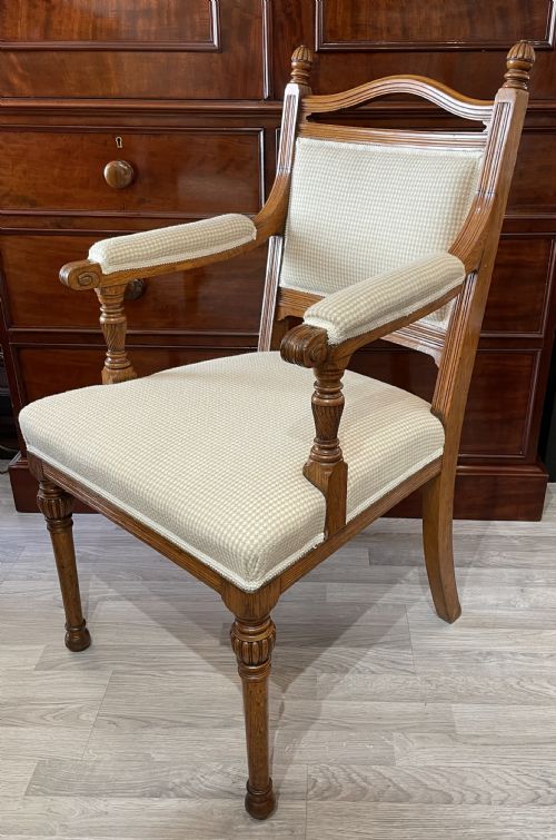 Quality Victorian Oak Desk Library Chair