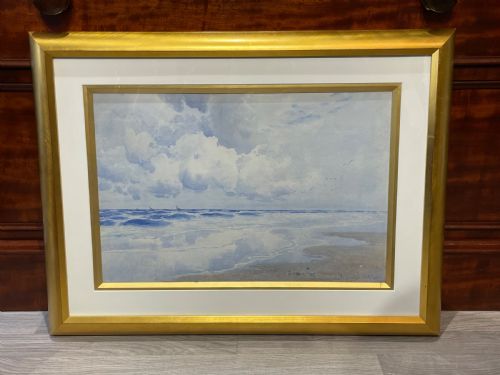 fig 1. Marine Seascape Watercolour by John McDougal, dated 1892