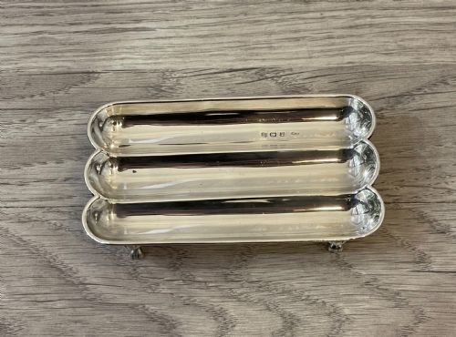 George V Solid Silver Cigar Rest Stand, 1919