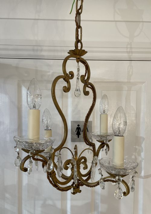 Pretty French Four Branch Chandelier