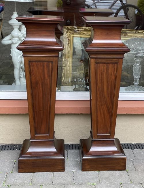 Good Pair of Edwardian Mahogany Pedestals Torcheres