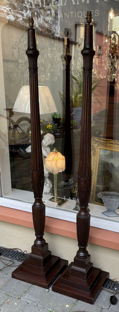 Good Pair 19th Century Standard Lamps