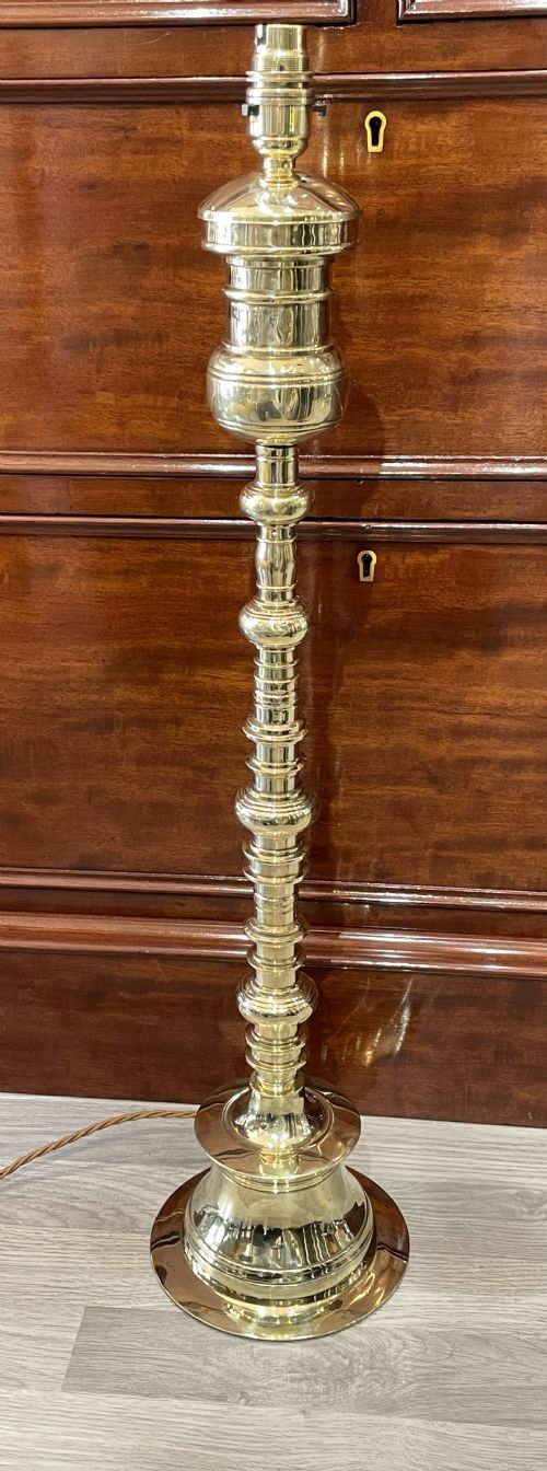 Large Ecclesiastical Solid Brass Table Lamp