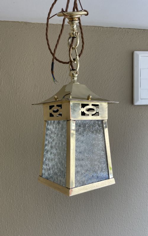 Arts & Crafts Brass Hall Porch Lantern