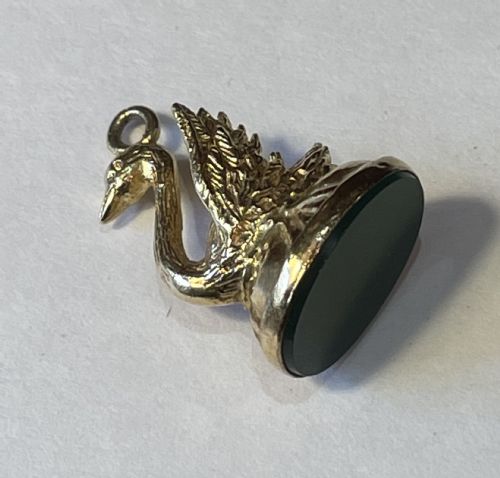 9ct Gold Charm Pendant, Swan
