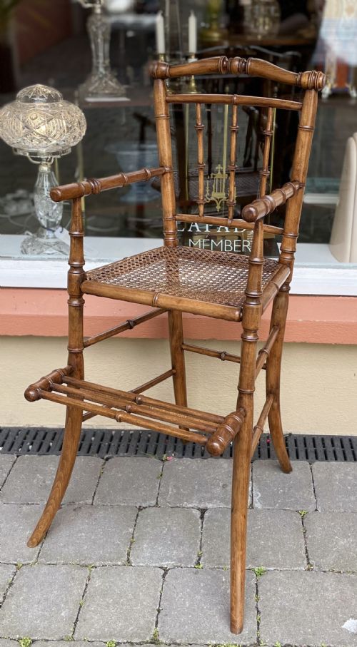 Victorian Faux Bamboo Childs High Chair