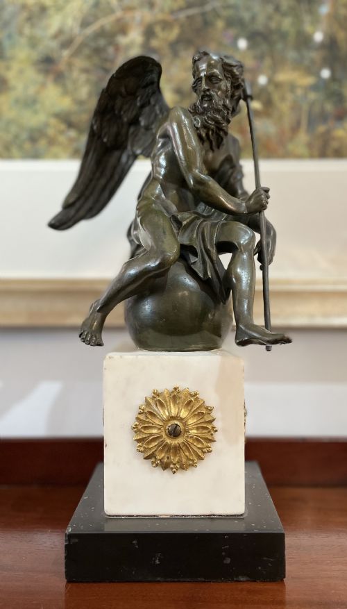 19th Century Patinated Bronze of Chronos