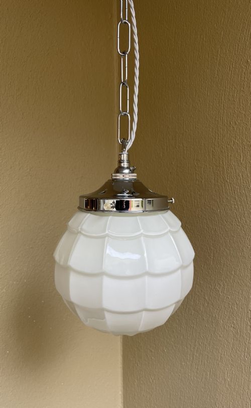 1930s Opaline Fish Scale Pendant