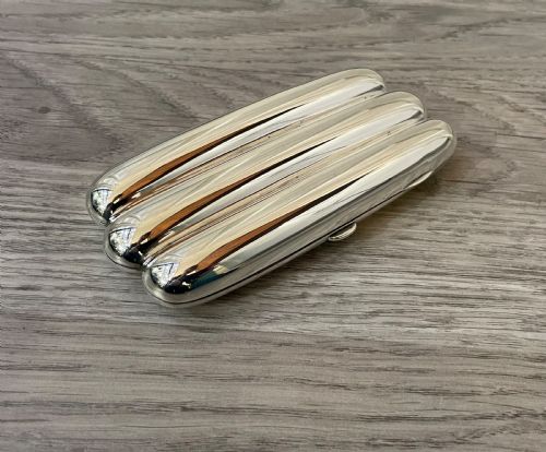 Victorian Solid Silver Cigar Case, 1896