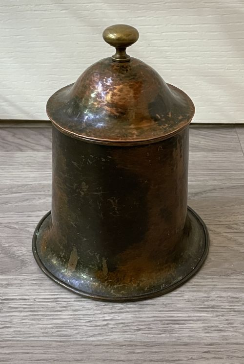 Stylish Arts & Crafts Copper Cannister Tobacco Jar