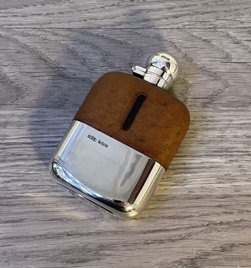 George V Silver Hip Flask by James Dixon & Sons