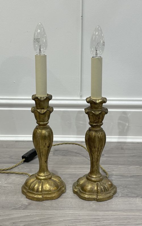 Good Pair of Giltwood Table Lamps