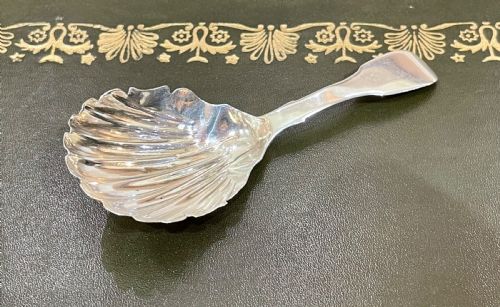 Irish George IV Silver Caddy Spoon, 1825