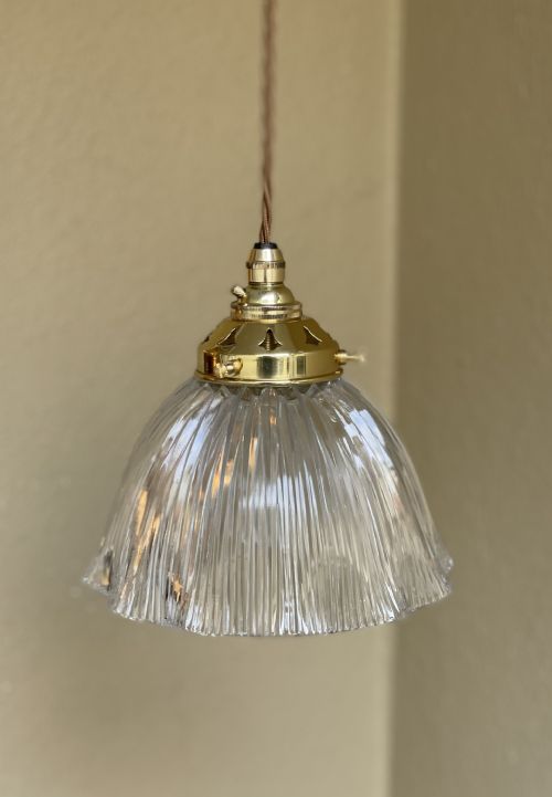Edwardian Holophane Pendant Light