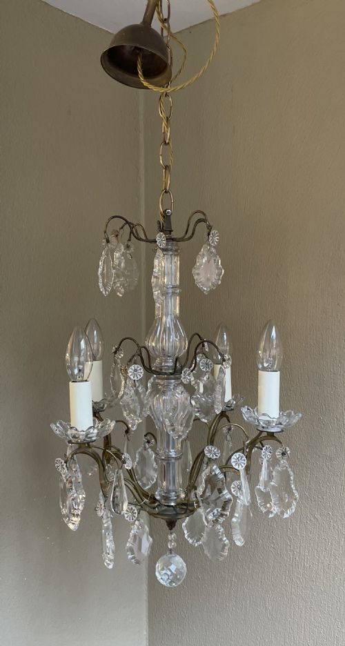 Pretty French Four Light Antique Chandelier